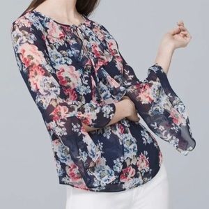 🆕 WHBM Flowery Frilly Blouse